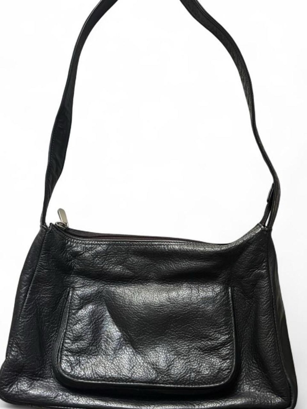 Vintage Paul & Taylor Genuine Black Leather Shoulder Bag